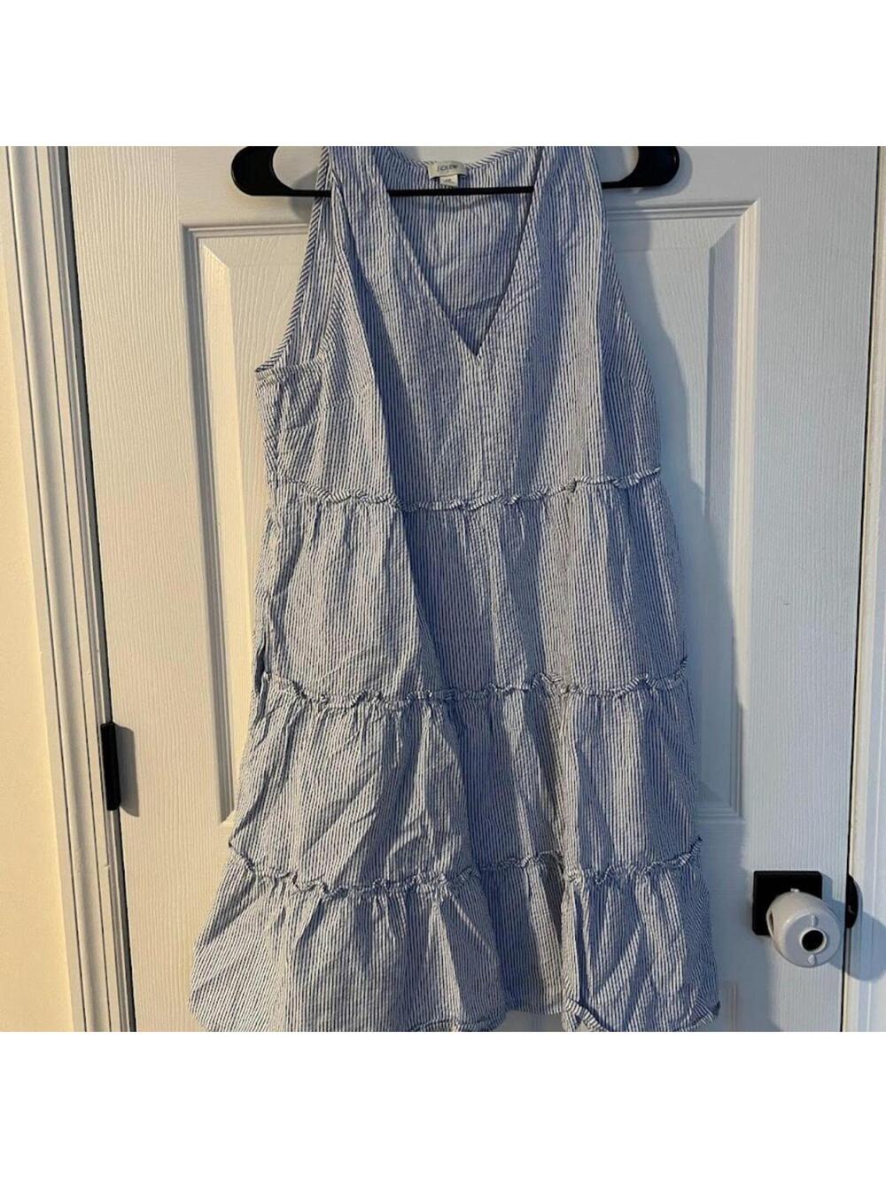 J.Crew Blue Tiered Dress Size 12